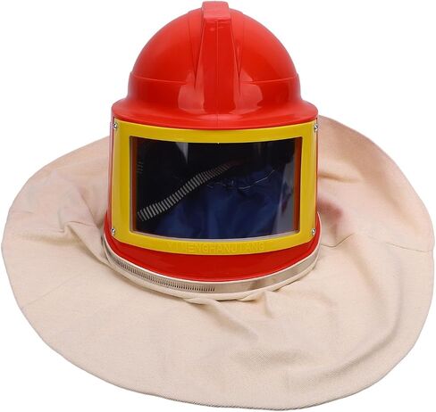 Sandblaster Helmet Safe Air Feed Sandblast with White Canvas Shoulder Hood Protector Sandblasting Supplies in Saudi Arabia