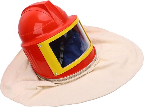 Sandblaster Helmet Safe Air Feed Sandblast with White Canvas Shoulder Hood Protector Sandblasting Supplies in Saudi Arabia