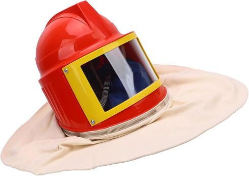 Sandblaster Helmet Safe Air Feed Sandblast with White Canvas Shoulder Hood Protector Sandblasting Supplies in Saudi Arabia