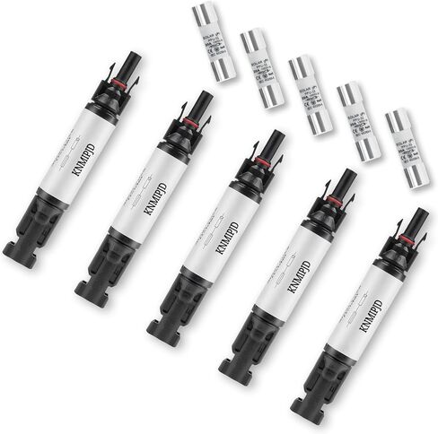 Solar Fuse Holder 15Amp 1000V Solar Panel Fuse 5PCS 15A mc4 Fuse IP67 Fuse Holder Suitable for Solar Energy Systems and Solar Panels（15A 5PCS） in Kuwait