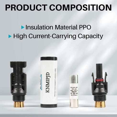 Solar Fuse Holder 15Amp 1000V Solar Panel Fuse 5PCS 15A mc4 Fuse IP67 Fuse Holder Suitable for Solar Energy Systems and Solar Panels（15A 5PCS） in Kuwait