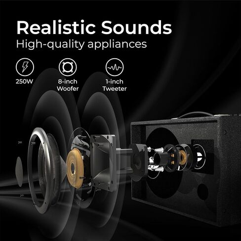 KS8Pro Karaoke Machine for Adults Karaoke Machine with Bluetooth and Wireless Microphone for Adults, Portable Bluetooth Speaker System with 2 Microphones, Loud Speakers for Tv Kareoke and Events Use in Kuwait