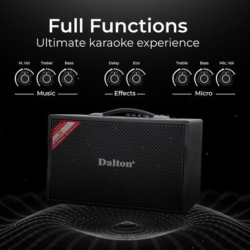 KS8Pro Karaoke Machine for Adults Karaoke Machine with Bluetooth and Wireless Microphone for Adults, Portable Bluetooth Speaker System with 2 Microphones, Loud Speakers for Tv Kareoke and Events Use in Kuwait
