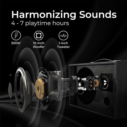 KS8Pro Karaoke Machine for Adults Karaoke Machine with Bluetooth and Wireless Microphone for Adults, Portable Bluetooth Speaker System with 2 Microphones, Loud Speakers for Tv Kareoke and Events Use in Kuwait