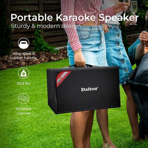 KS8Pro Karaoke Machine for Adults Karaoke Machine with Bluetooth and Wireless Microphone for Adults, Portable Bluetooth Speaker System with 2 Microphones, Loud Speakers for Tv Kareoke and Events Use in Kuwait