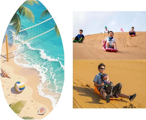 Wooden Skimboard, with High Gloss Coating, Beach Sand Board, Skim Board for Beach Surfing in Saudi Arabia