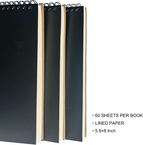 Spiral Steno Pads, Blank Paper Steno Notepads, 3Pack, 6" x 8.2", 60 Sheets Steno Books in Saudi Arabia