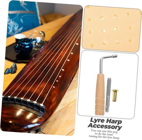 1SET Lyre Harp ضبط الأوتاد استبدال الملحقات مع الانتهاء السلس لمشغلات Harp Lyre تشمل مفتاح ضبط لضبط سهلة التعديلات in Kuwait