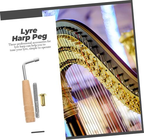 1SET Lyre Harp ضبط الأوتاد استبدال الملحقات مع الانتهاء السلس لمشغلات Harp Lyre تشمل مفتاح ضبط لضبط سهلة التعديلات in Kuwait