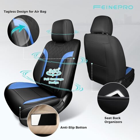 Beige Car Seat Covers Full Set - Breathable Faux Leather Universal 5 Seat Covers for Cars, Automotive Protector Fit for Most Sedan SUV Pick-up Truck in Kuwait