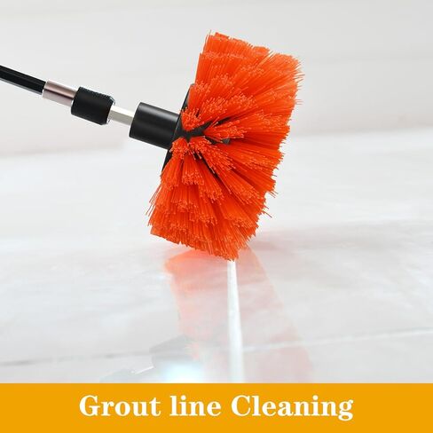 4pcs Drill Brush Attachment Kit, 2025 New Grout Drill Brush Set, All Purpose Power Scrubber Cleaning Kit for Bathtubs, Tile Grout Lines, Bathroom, Showers, Tile, Tile Seams (Black) in Kuwait