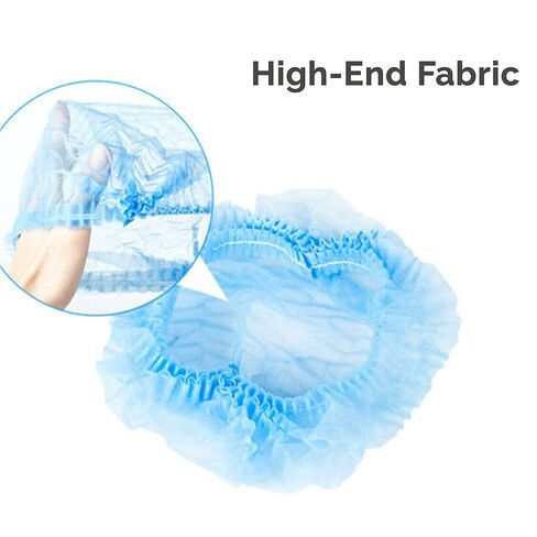 100 Pcs 21" Disposable Bouffant Caps, Hair Head Cover Net, Non-Woven, Medical, Labs, Spa, Nurse, Tattoo, Food Service, Health, For Men and Women (blue)… in Saudi Arabia