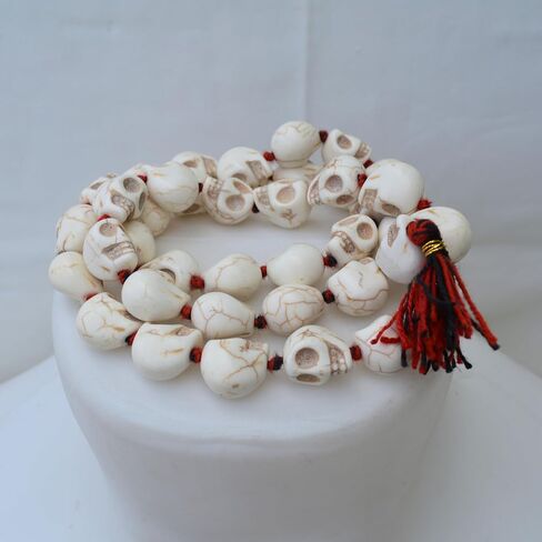 Skull Necklace, Mala Beads, Yoga Gifts, Shiva Jewelry, Kapala Prayer Beads, Kali Mala, Kali Maa Goddess 50 Gram 55 Beads in Saudi Arabia
