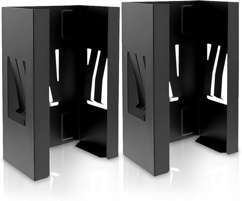 DrosoKing 2Pcs Magnetic Box Glove Holder, Glove Dispenser Wall Mount Black, Magnetic Tool Rack for Rubber Gloves Tissue, Disposable Glove Organizer of Lab, Pack of 2 in Saudi Arabia