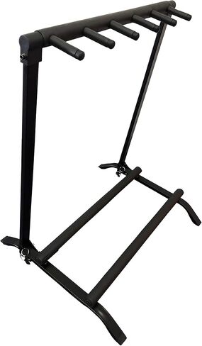 Bex Gears Multi Guitar Stand 5 Holder Foldable Universal Display Rack - Portable Black Guitar Holder With No slip Rubber Padding for Classical Acoustic, Electric, Bass Guitar and Guitar Bag (5 GUITAR) in Saudi Arabia