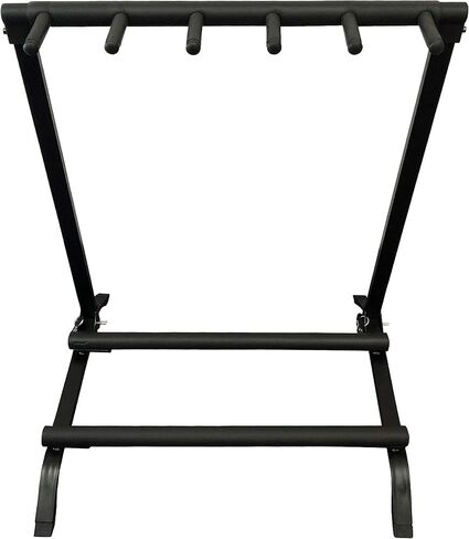 Bex Gears Multi Guitar Stand 5 Holder Foldable Universal Display Rack - Portable Black Guitar Holder With No slip Rubber Padding for Classical Acoustic, Electric, Bass Guitar and Guitar Bag (5 GUITAR) in Saudi Arabia