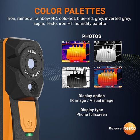testo 860i Wireless Thermal Imaging Camera Set for Smartphones - Thermal Imager Kit with Carrying Pouch & USB-C Cable - Handheld Infrared Camera 256 x 192 Resolution & -4 to +662 °F Measurement Range in Kuwait