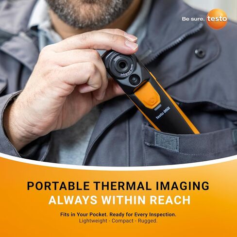 testo 860i Wireless Thermal Imaging Camera Set for Smartphones - Thermal Imager Kit with Carrying Pouch & USB-C Cable - Handheld Infrared Camera 256 x 192 Resolution & -4 to +662 °F Measurement Range in Kuwait