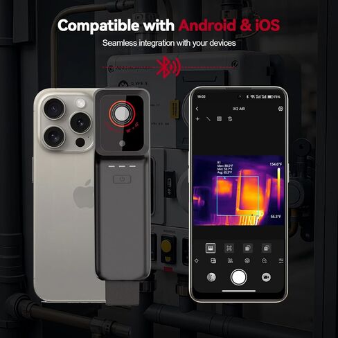 التصوير الحراري لنظام Android ، كاميرا التصوير الحراري 512 × 384 ، -4 درجة فهرنهايت إلى 1112 درجة فهرنهايت ، والعدسة المزدوجة كاميرا الأشعة تحت الحمراء الأشعة تحت الحمراء ، و HVAC ، و DIY ، والرؤية الحرارية لفحص المنزل in Saudi Arabia