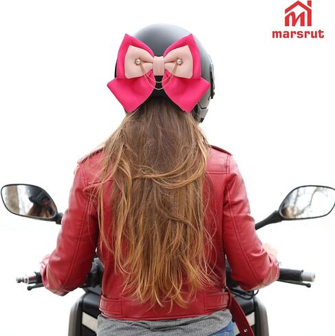 إكسسوارات خوذة للنساء ، القوس خوذة الدراجات النارية ، زخرفة ملحقات لطيفة لخوذات التزلج على سكوتر التزلج ، أزياء أزياء الفقرة Cascos Motos على الجليد على الجليد أنشطة التزلج على الجليد الوردي in Kuwait