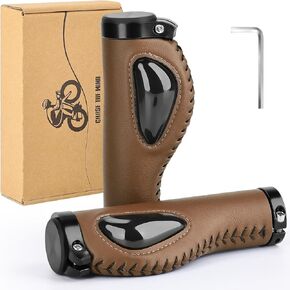 GXCROR Ergonomic Bike Grips with Silicone Damping, Premium PU Mountain Bike Handlebar Grips Anti-Slip Design, Locking MTB/City/Road Bicycle Grips for All 22.2mm Handlebars in Kuwait