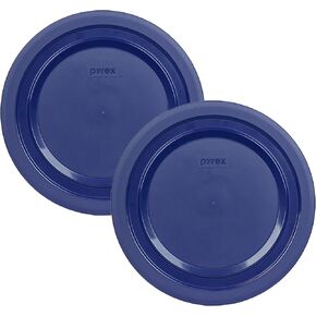 Pyrex 7404-PC 4.5 Quart Navy Blue Round Plastic Storage Lid, Made in USA - 2 Pack in Kuwait