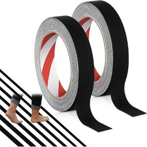 2 PCS شريط قبضة المطاط الأسود-1 بوصة الشريط القبضة المضاد للانزلاق للسلالم للسلالم الداخلية والخارجية ، و 16.5 قدم مقاوم للماء وسادة الشريط غير كاشفة ، وشريط غير متزلج للزلاجات ، والخرسانة in Kuwait