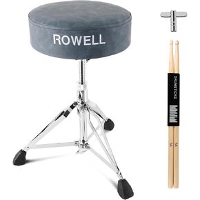 ROWELL Drum Throne Adjustable Drum Stool Lightweight Drum Seat Soft Drum Stools Electric Drum Throne Max Weight 330Lb Drum Set Stool Textured Blue Drum Thrones for Kids Adult Women Drummer in Saudi Arabia