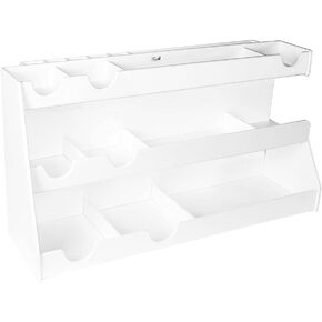 TRIPPNT 50014 WHITE PVC البلاستيك Deluxe Benchboster محطة عمل ، 17 مقصورة ، 24 "عرض × 12" الارتفاع × 8.25 "العمق in Kuwait