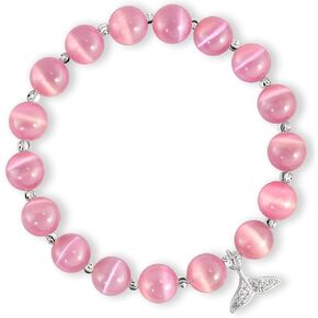 pcgaga Natural Crystal Stretch Bracelet Heart Healing Crystals for Women Friends Beaded Jewellery Bracelet Love Charm Valentines Gift for Her in Kuwait