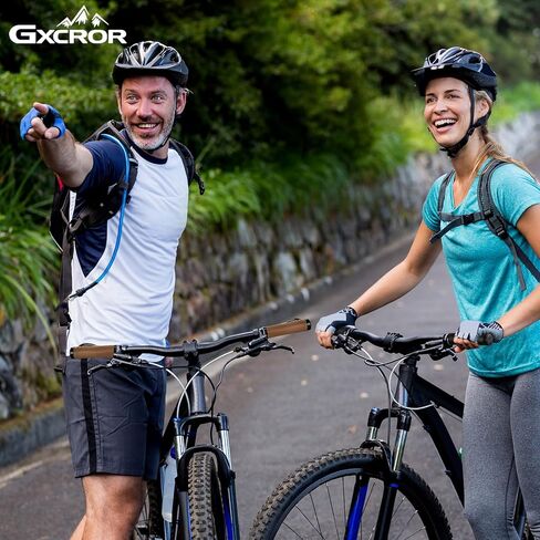 GXCROR Ergonomic Bike Grips with Silicone Damping, Premium PU Mountain Bike Handlebar Grips Anti-Slip Design, Locking MTB/City/Road Bicycle Grips for All 22.2mm Handlebars in Kuwait