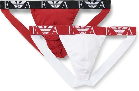 Emporio Armani Men's 2 Pack Bold Monogram Jock Strap in Saudi Arabia