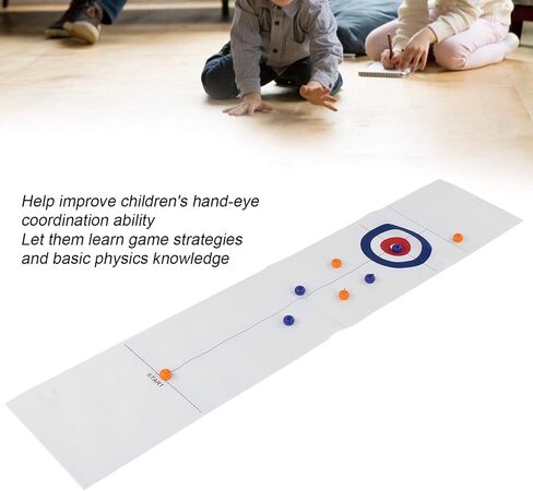 لعبة الشباك اللوحي Plplaaoo ، ألعاب عائلية Creading Curling للأطفال ، لعبة طاولة قابلة للطي في لعبة Curling Game Portable Carling Ball لعبة لعبة الكراهية in Saudi Arabia