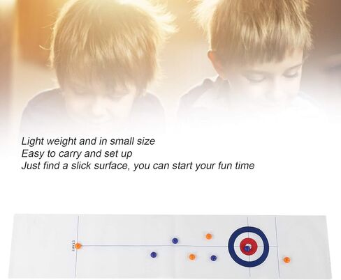 لعبة الشباك اللوحي Plplaaoo ، ألعاب عائلية Creading Curling للأطفال ، لعبة طاولة قابلة للطي في لعبة Curling Game Portable Carling Ball لعبة لعبة الكراهية in Saudi Arabia