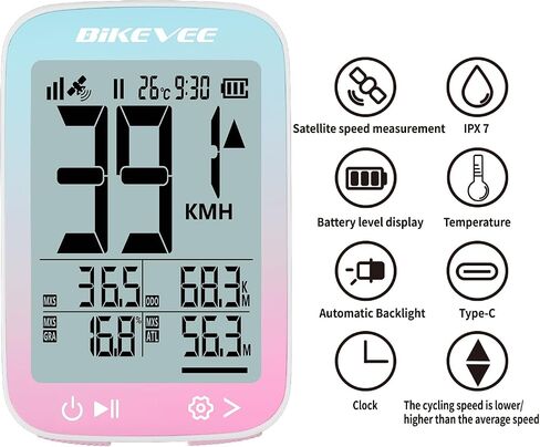 Wireless GPS Bike Computer, 2.4" Screen, 650mAh, IPX7 in Saudi Arabia