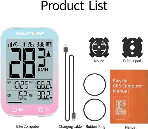 Wireless GPS Bike Computer, 2.4" Screen, 650mAh, IPX7 in Saudi Arabia