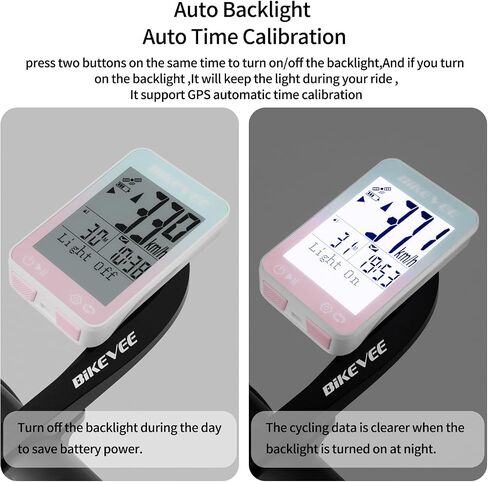 GPS Bike Computer Wireless with Auto Backlight, IPX7 Bicycle Odometer MPH KM/H, Bike Speedometer with Cycling Speed Tracker 2.4'' LCD Display in Saudi Arabia