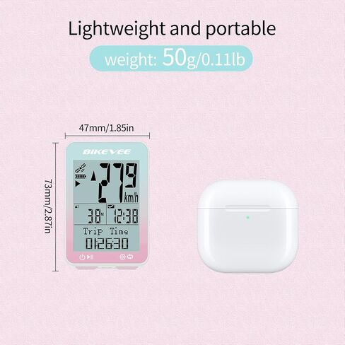 GPS Bike Computer Wireless with Auto Backlight, IPX7 Bicycle Odometer MPH KM/H, Bike Speedometer with Cycling Speed Tracker 2.4'' LCD Display in Saudi Arabia