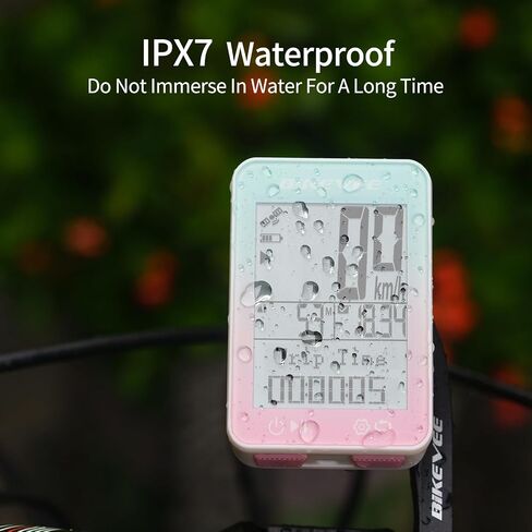GPS Bike Computer Wireless with Auto Backlight, IPX7 Bicycle Odometer MPH KM/H, Bike Speedometer with Cycling Speed Tracker 2.4'' LCD Display in Saudi Arabia
