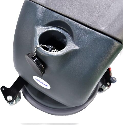 Emotor 15'' Foldable Walk Behind Floor Scrubber Machine Hand Push Scrubber Machine for Industrial Commercial Use (Gray) in Kuwait