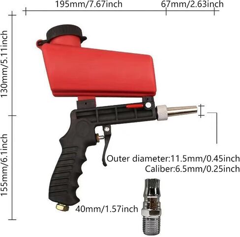 Adjustable Portable Sandblasting Guns Set 90Psi Small Handheld Paint Sprays Machine for Home and Auto Use in Saudi Arabia