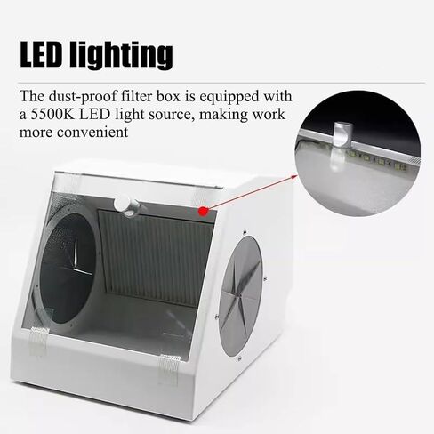 جامع غبار الأسنان المهني مع LED & المرشحات ، مستخرج الغبار في مختبر طب الأسنان ، واقي الرمل ، نظام شفط الغبار الفعال لمختبرات الأسنان in Kuwait