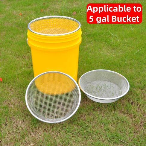 Mesh Gardening Sifter, 6mm Sieve mesh Size， Perfect for 5 Gallon Bucket,for Sand Rocks Dirt Compost (6mm) in Kuwait