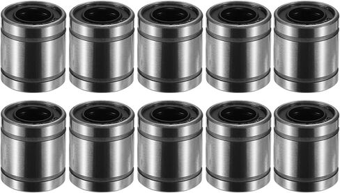 ACROPIX LM8SUU 8mm IDx15mm ODx17mm Length Linear Ball Bearings Silver Tone - Pack of 10 in Saudi Arabia