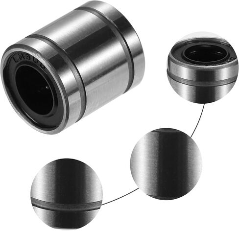 ACROPIX LM8SUU 8mm IDx15mm ODx17mm Length Linear Ball Bearings Silver Tone - Pack of 10 in Saudi Arabia