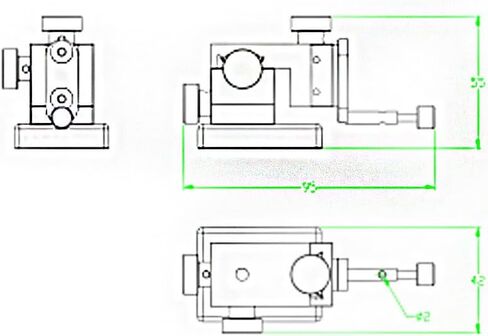 3-Axes Manual Linear Stage,XYZ Linear Stage Manual Triaxial Linear Displacement Stage with Precision Screw Micrometer for RF Probe Positioning - Probe Station (Right) in Saudi Arabia