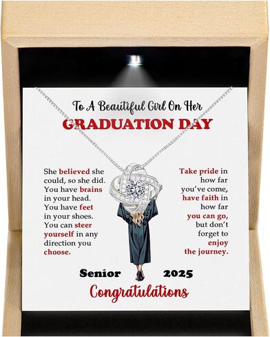 Larvincy 2025 Graduation Gifts For Her – Necklace For Women With Message Card, Elegant Box – Jewelry Gift For College, High School, Nurse, Preschool, Masters Degree, Phd, Doctorate, Police, Law & More in Kuwait