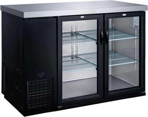 FSE 373-DB60-H2 مبرد الشريط الخلفي المبرد ، وصول 2 أبواب ، 56-7/8 "W × 24-3/8" D x 38-3/4 "، التحكم في درجة الحرارة الرقمية ، قفل الأبواب ، إضاءة LED ، 33-38 درجة فهرنهايت ، 4 رفوف قابلة للتعديل ، NSF/ETL ، 115V in Saudi Arabia