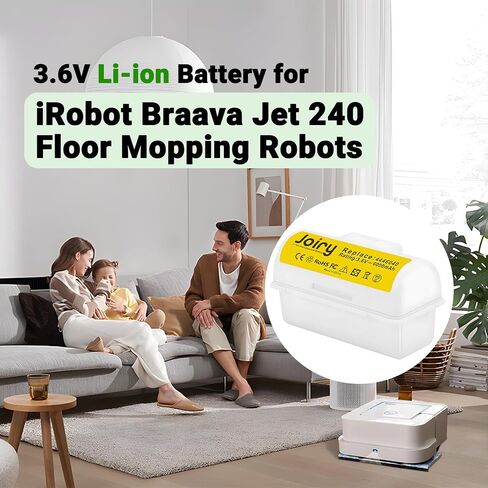 Joiry 3.6V Li-Ion Charger Compatible with iRobot Braava Jet 240 Floor Mopping Robot Battery in Kuwait