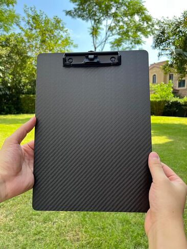 9.4 * 12.6 * 0.06inch Carbon Fiber clipboard,Ultra Hard&Weight Light&Portable,Strong Black Low Profile Clip with Hook&Pen Holder,Letter/A4 Size Writing Board,Classic 3k Twill in Saudi Arabia
